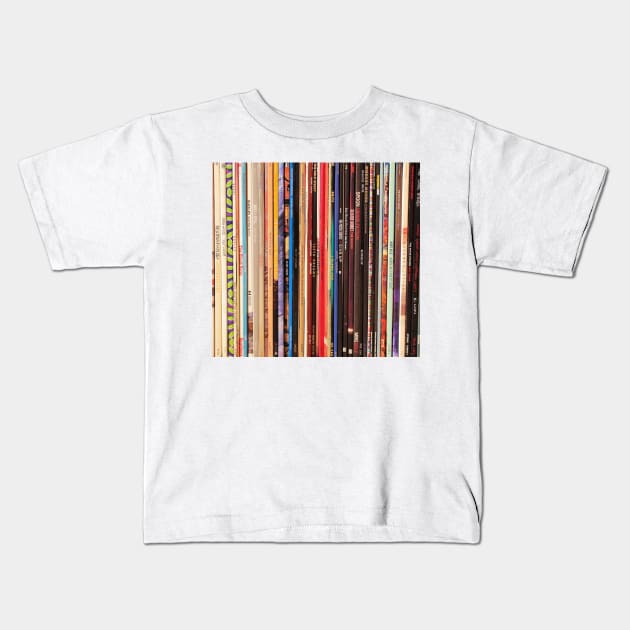 Indie Rock Vinyl Records Kids T-Shirt by iheartrecords